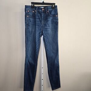 Madewell 10" High Rise Skinny Jeans Dark Wash Women Size 26